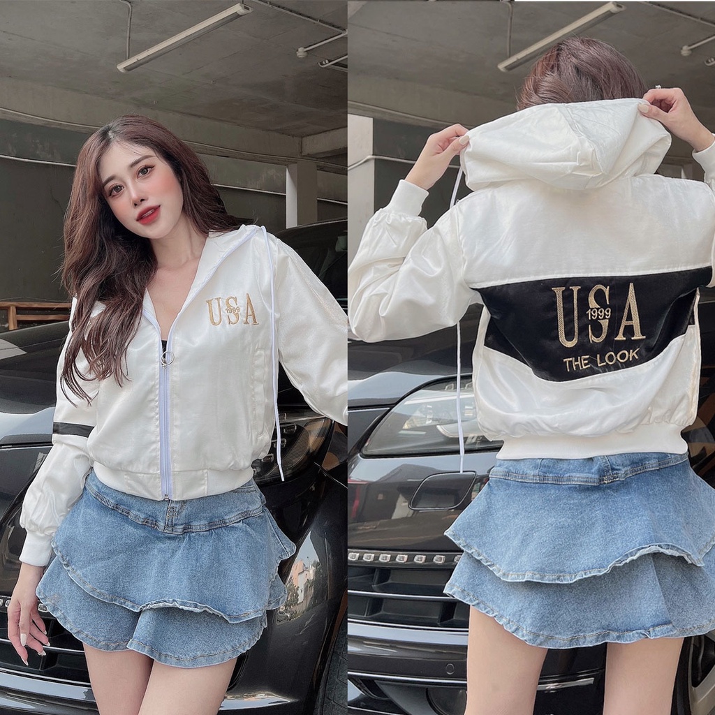 Áo Khoác Thời Trang Dành Cho Phái Nữ Phom Chuẩn QC Mẫu Có Nón Tiện Lợi  Đi Nắng Chống Tia UV Cực Tốt Hàng Thêu Đẹp