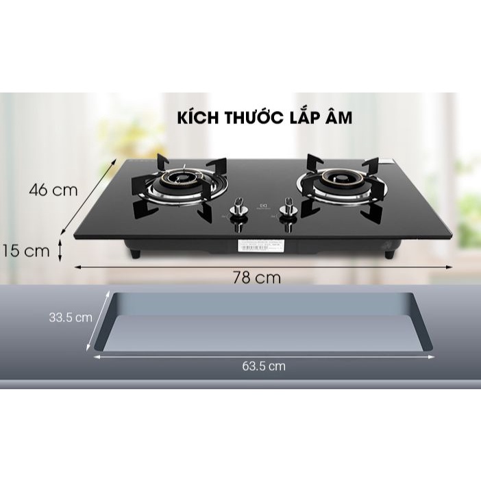 Bếp gas âm Electrolux EHG723BA Tr bày Mới 98%-+Tặng dây gas,Tiết kiệm gas,Đánh lửa IC,an toàn,Có đầu hâm