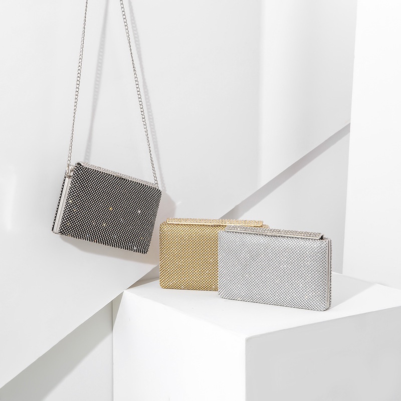 Ví Cầm Tay Đính Đá Kim Cương Thời Trang Âu Mỹ Cho Nữ 2022