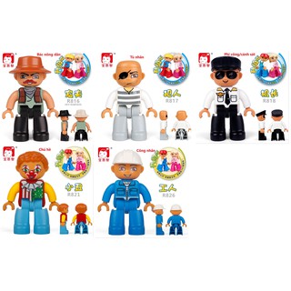 Hãng Baosizhi - Các nhân vật minifigures tương thích với Lego Duplo (nhóm 3)