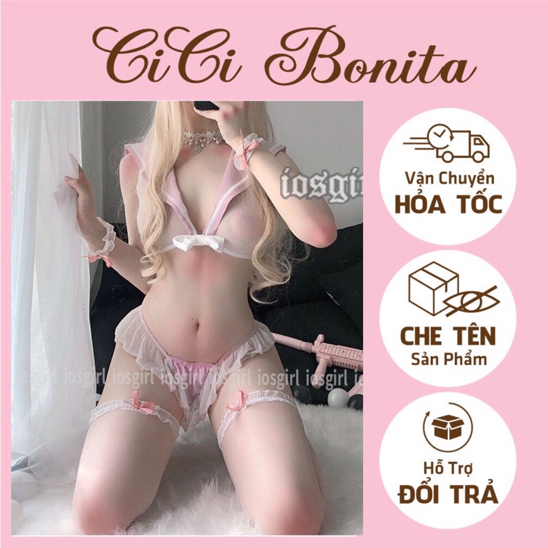Bộ ngủ cosplay nữ sinh trung học set đồ ngủ 2 mảnh học sinh anime gợi cảm sexy CICI BONITA HCM CP17