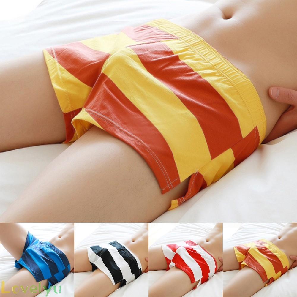 【LOVELYU】Underwear Breathable Comfortable Cotton Blend Home M-3XL Sports Trunks【Good Quality】