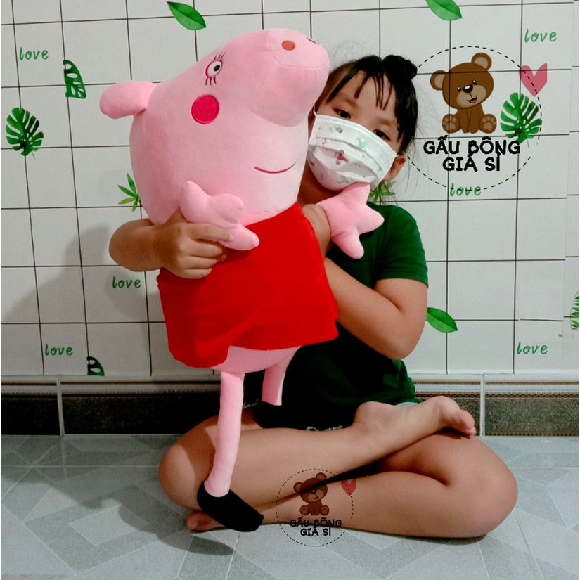 GẤU BÔNG HEO PEPPA SIZE LỚN VẢI LÔNG MỊN CAO CẤP ĐỦ SIZE ĐỦ MÀU