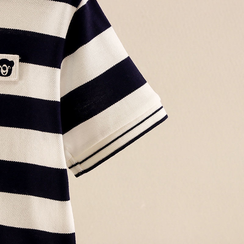 Áo polo bé cho trai, gái. vải Cotton CVC, chuẩn form, sang chảnh. Kẻ sọc Tím Than. NEWBETTY BLATH