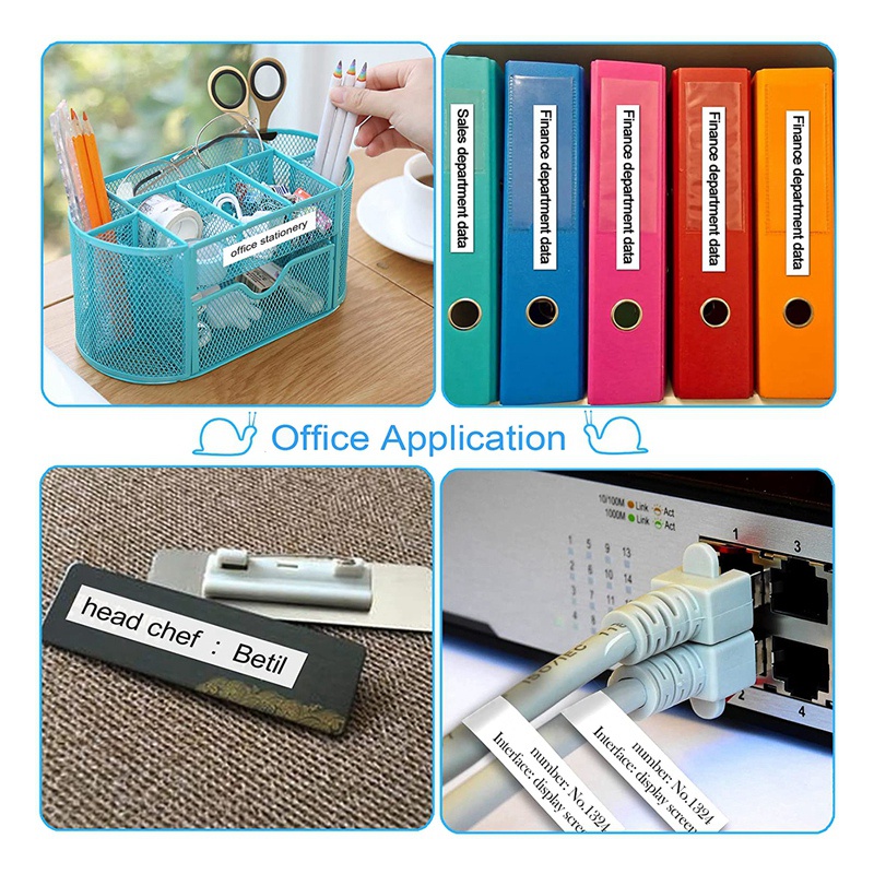 Bộ 10 Cuộn Băng Keo Trắng 12mm 0.47 Thay Thế Cho Máy In Nhãn Brother TZe-231 TZe Tz