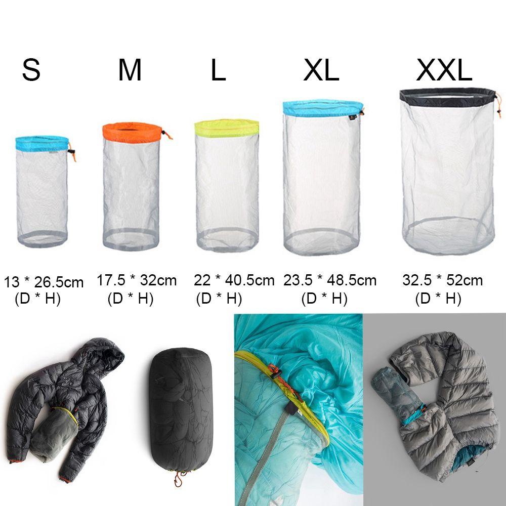 Túi Lưới Dây Rút Siêu Nhẹ Đựng Đồ Dùng Cho Leo Núi / Du Lịch Size S / M / L / XL / XXL