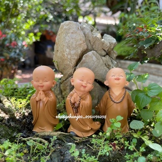 Bộ tượng chú tiểu trang trí đáng yêu