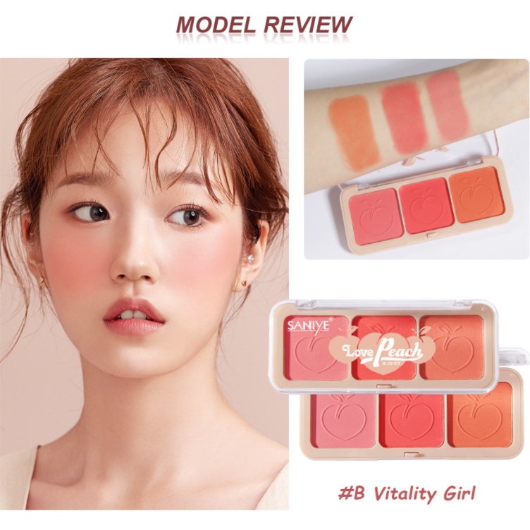 (Hàng Mới Về) Bảng Phấn Má Hồng Saniye 3 Trong 1 Lâu Trôi Màu Sắc | BigBuy360 - bigbuy360.vn