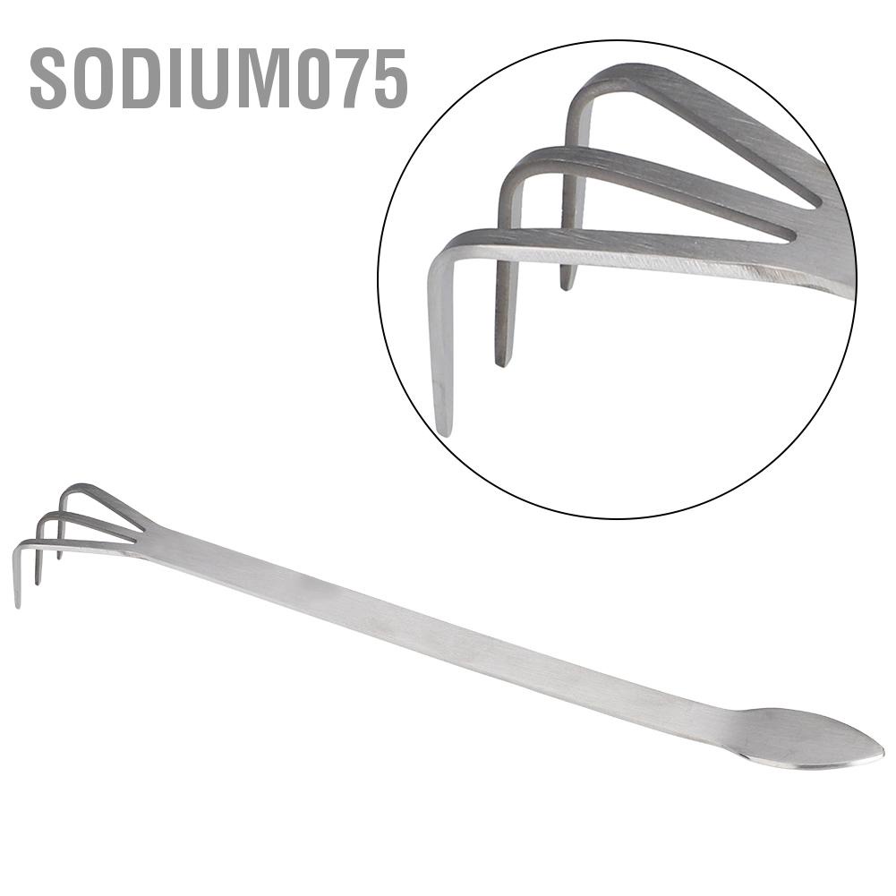 Sodium075 Dụng cụ làm vườn &amp; cây cảnh bằng thép không gỉ 2 trong 1 Cào rễ + thìa