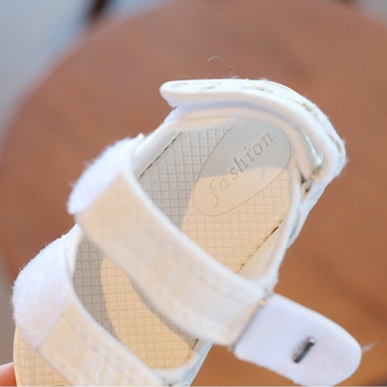 Sandal Bé Gái Phong Cách Hàn Quốc Cho Bé Từ 1 - 3 Tuổi _ Vải Dạ, Quai Dán Tùy Chỉnh