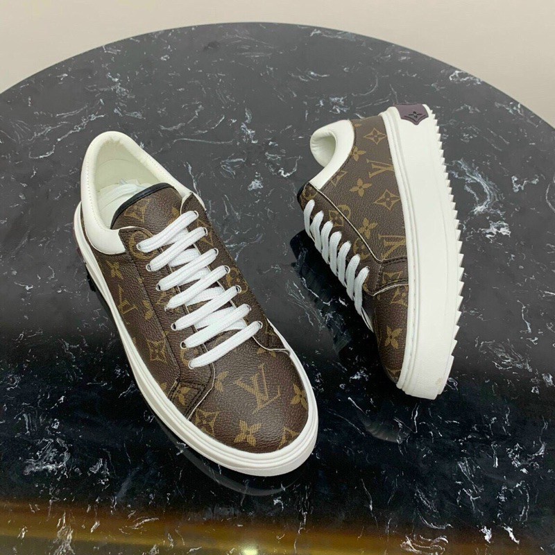 Giày SNEAKERS L.V Nam Màu Nâu Đế Cao full size 38-43