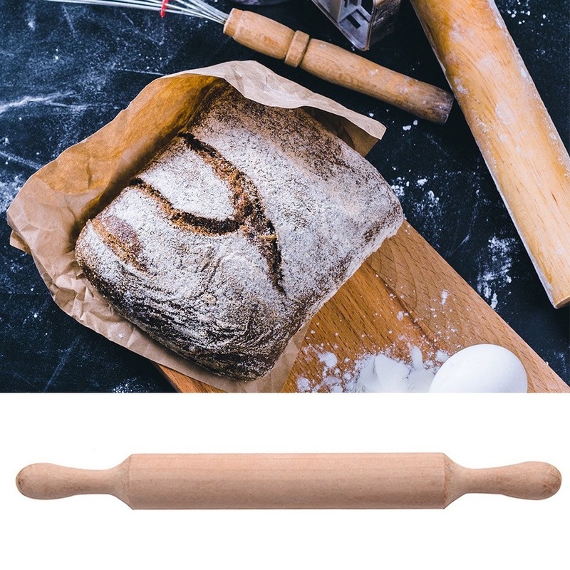 Cây Lăn Bột Làm Bánh Pizza/Cookie Bằng Gỗ 20cm