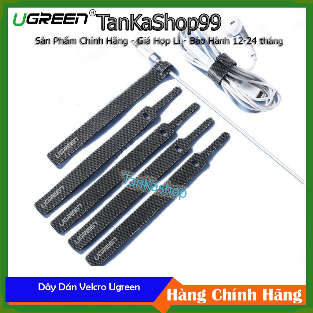 Dây dán tiên lợi Velcro làm gọn dây sạc , dây tai nghe, dây máy tính...dài 14cm - UGREEN 50370