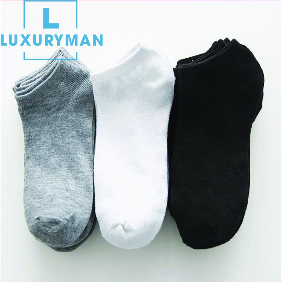 Tất cổ ngắn trơn nam 4 màu chất cotton đẹp thoáng mát