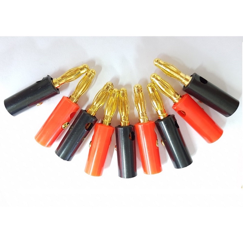 Cặp jack bắp chuối mạ vàng 4mm.