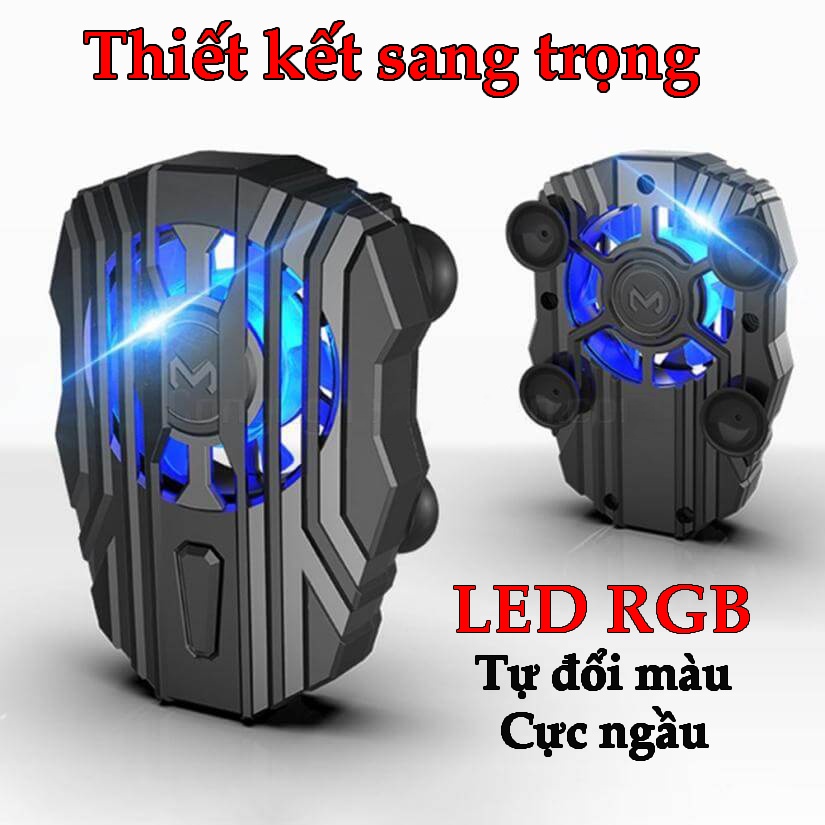 Quạt Tản Nhiệt Gaming FL01 Làm Mát Điện Thoại Có LED RGB - Chính Hãng HD DESIGN