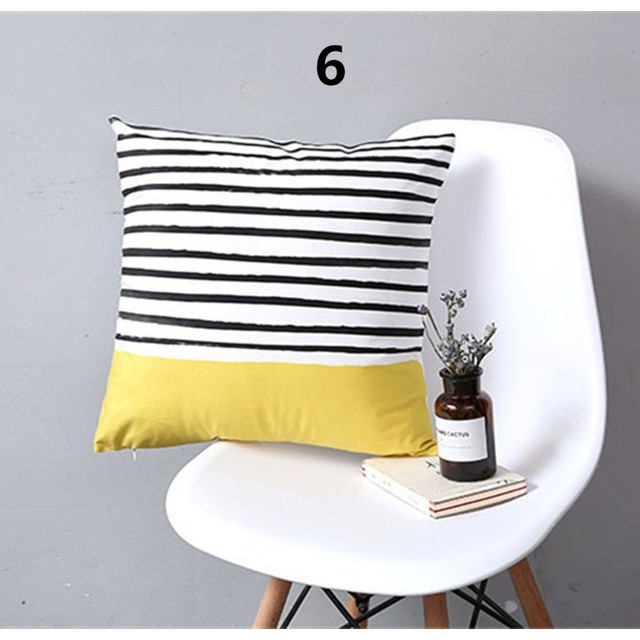 Vỏ gối sofa hình vuông in họa tiết hình học độc đáo trang trí nội thất | BigBuy360 - bigbuy360.vn