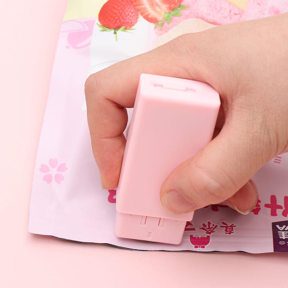 LEISURE Máy Hàn Miệng Túi Thực Phẩm Mini Bằng Nhựa Màu Sắc Ngọt Ngào Tiện Dụng Cho Nhà Bếp