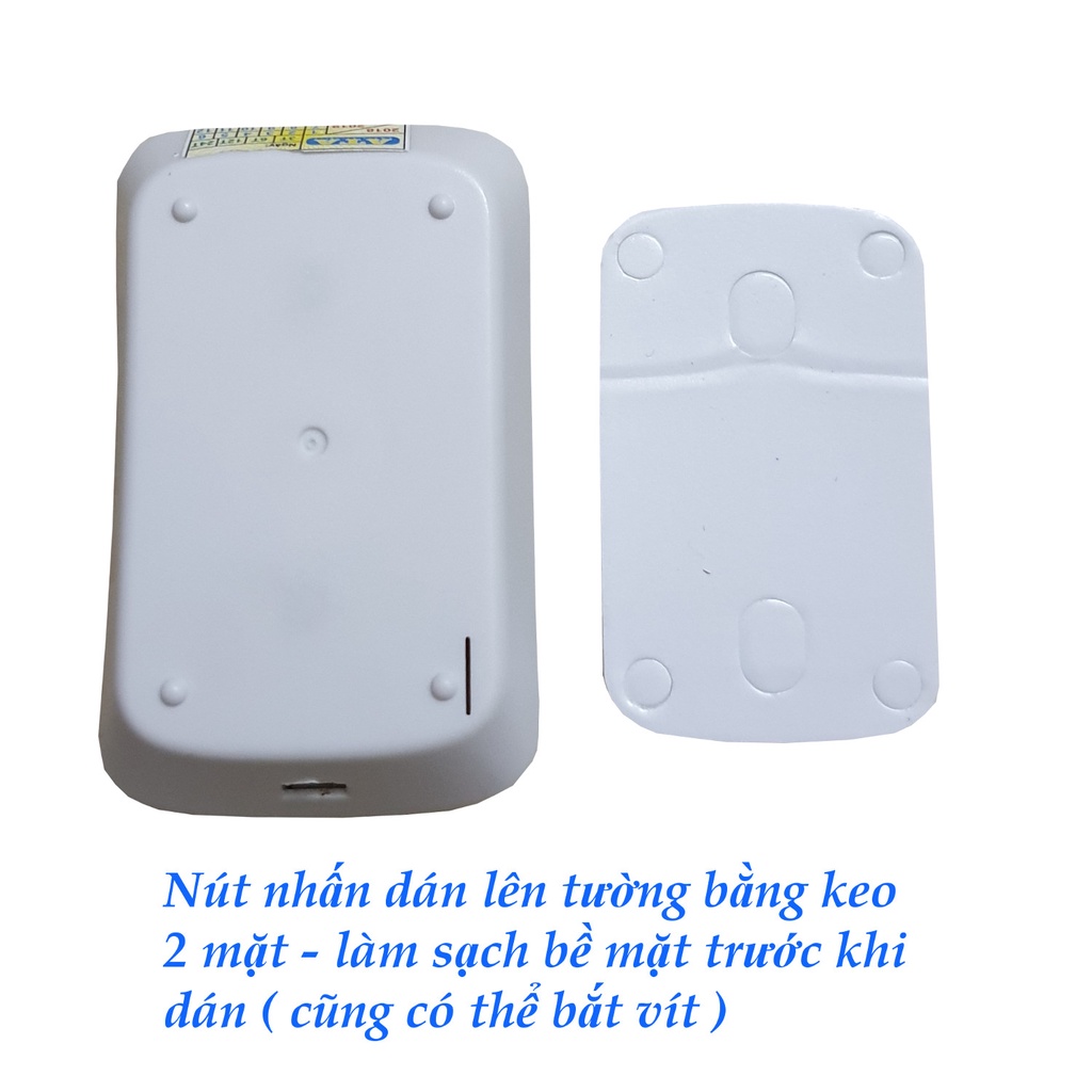 Bộ chuông cửa - 3 hoặc 4 NÚT NHẤN không dây đa năng ATA AT-916