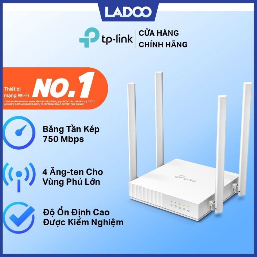 Bộ phát wifi TP-Link Archer C24 băng tần kép AC750Mbps