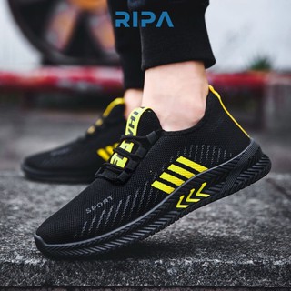 Giày nam giá rẻ buộc dây đế bằng vải dệt thoáng khí siêu nhẹ mới hot size 39 đến 43 RIPA G22
