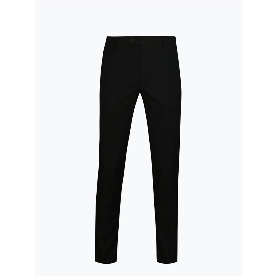 Quần Âu Nam Quần Tây Công Sở Cao Cấp OWEN QST220509 Dáng Slim Fit Ống Ôm Cạp Chun Màu Màu Đen Trơn Vải Polyester