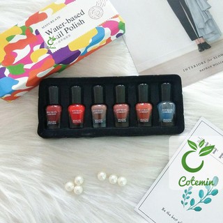 Sơn móng tay MAYCREATE set 6 chai sơn lột