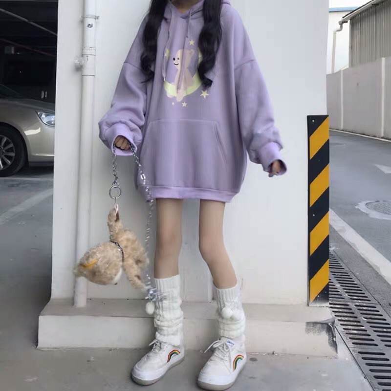 (ORDER NHANH) ÁO HOODIE TÍM NỮ ẤM ÁP ĐÁNG YÊU MÙA ĐÔNG | BigBuy360 - bigbuy360.vn