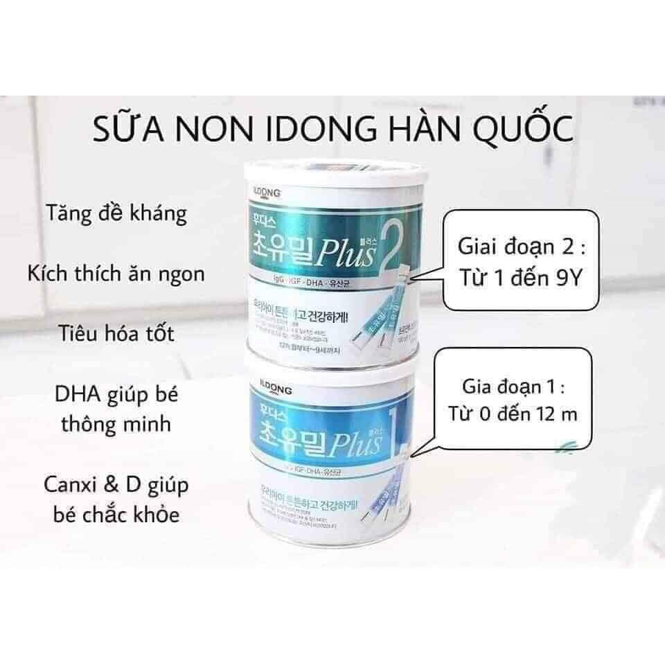 [CHÍNH HÃNG] Sữa Non ILDONG plus số 1,2, Men sắt ILDONG loại 100g date mới nhất