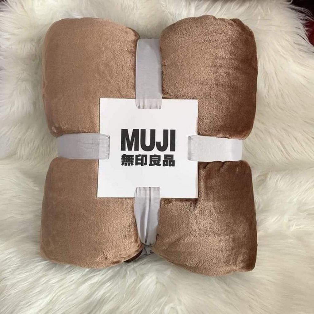 Chăn lông tuyết Muji Nhật cao cấp 2m1x2m3 dùng 4 mùa mềm mại - mịn màng