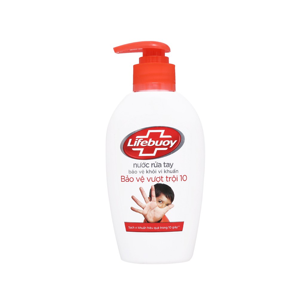 Nước rửa tay Lifebuoy 500g giúp sạch khuẩn và bảo vệ vượt trội khỏi 99.9% vi khuẩn tốt nhất