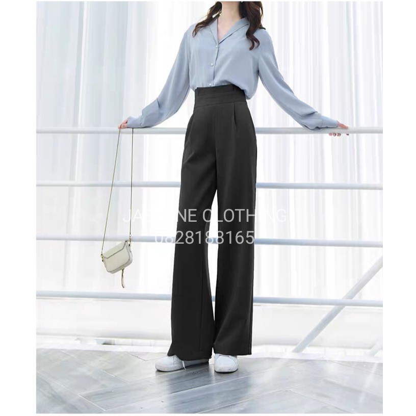 [CLip + Ảnh thật] QUẦN LỤA TRƯỢT CẠP CAO DÀI 104CM SIÊU HACK DÁNG SALE 50% | BigBuy360 - bigbuy360.vn
