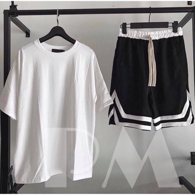 Sét áo thụng trơn+quần cạp trắng 02