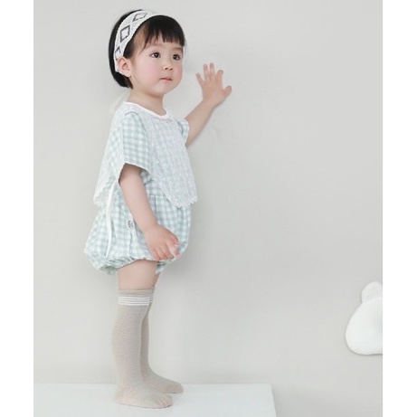 Tất lưới cao tới gối Nemo Baby viền sọc kẻ 5 màu