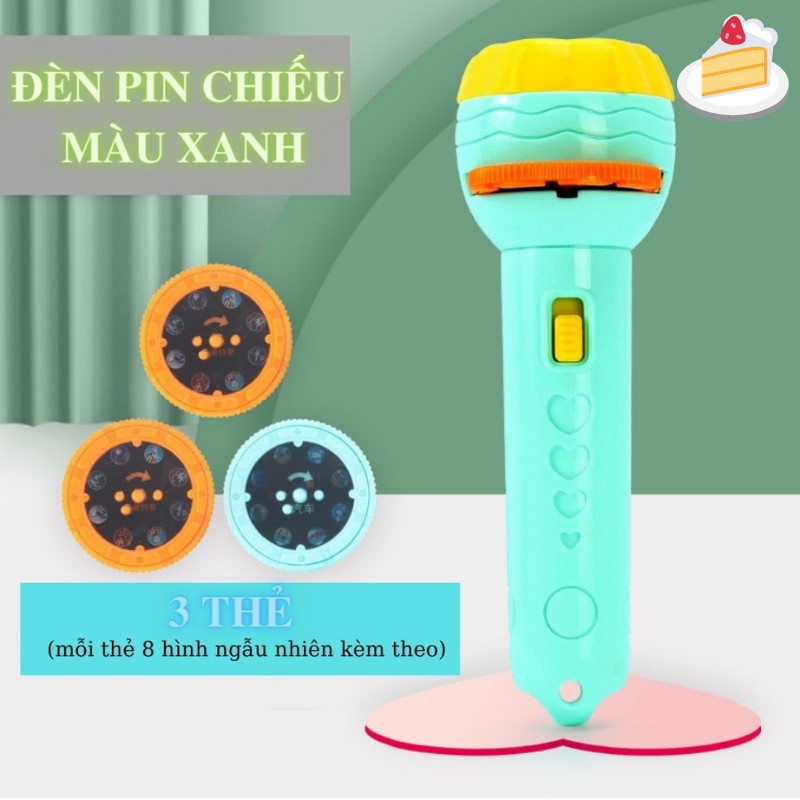 Đèn pin chiếu hình cho bé 24 hình / 48 hình động vật sắc nét Doli Kids