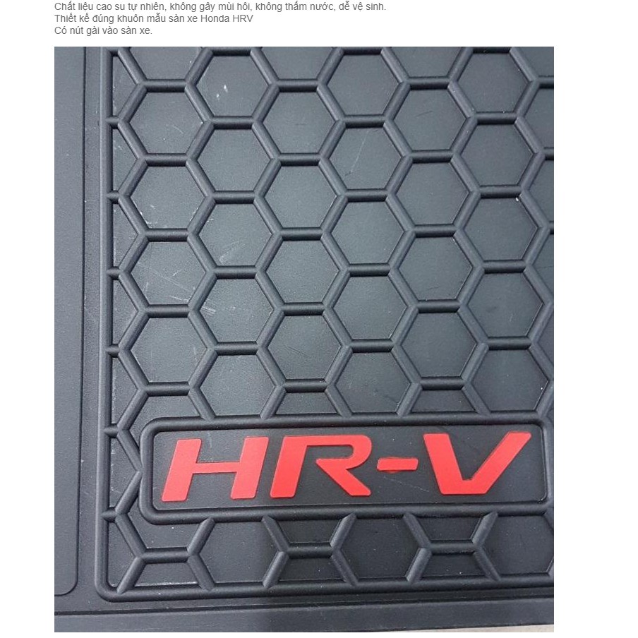 Lót sàn cao su đúc HRV 2014 - 2021 Hàng cao cấp không mùi