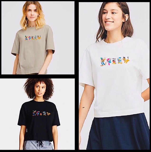 Áo thun xuất khẩu thêu Mickey