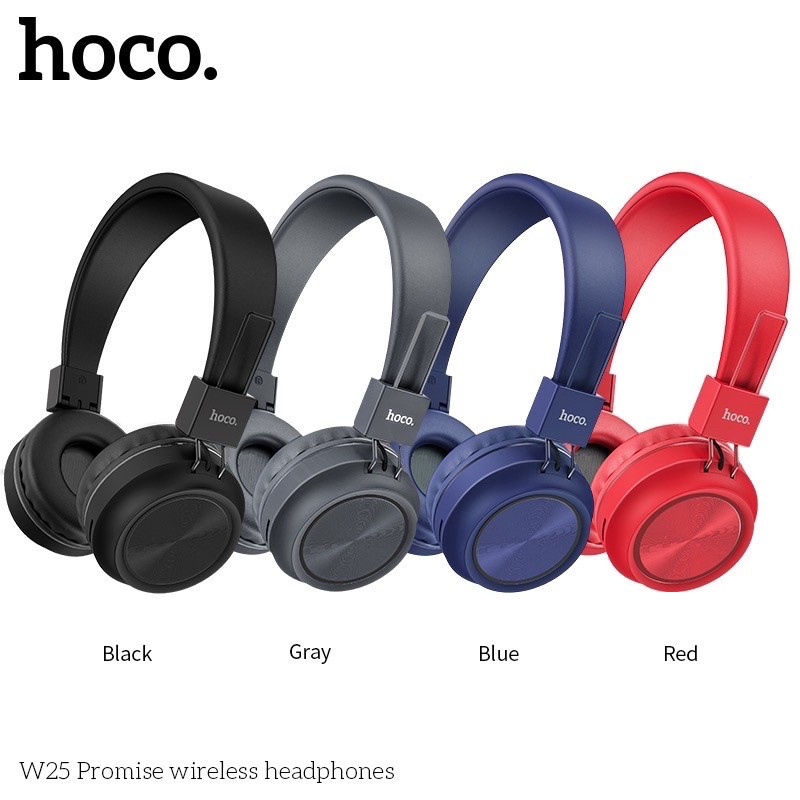 Tai nghe chụp tai bluetooth Hoco W25 hỗ trợ cắm thẻ nhớ