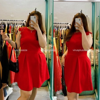 Đầm bigsize speechless xuất xịn đỏ: đen