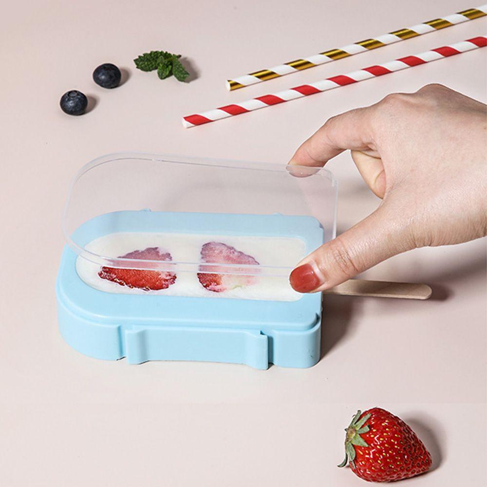 YIYU Khuôn Làm Kem Que Có Nắp Bằng Nhựa Tiện Dụng