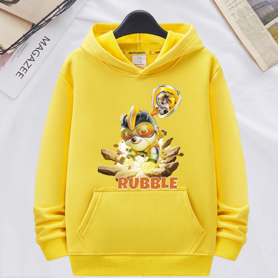 Áo khoác paw patrol đội chó cứu hộ kiểu dáng hoodie màu vàng phiên bản giới hạn