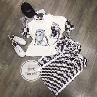 Sét áo trắng chân váy bút chì