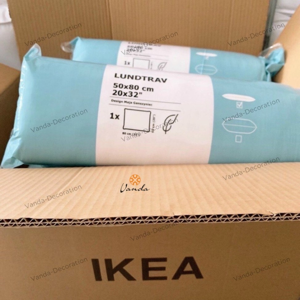 Gối đầu lông vũ IKEA kích thước 48cmx74cm êm ái mềm mại hàng loại 1 chuẩn khách sạn 5 sao cao cấp