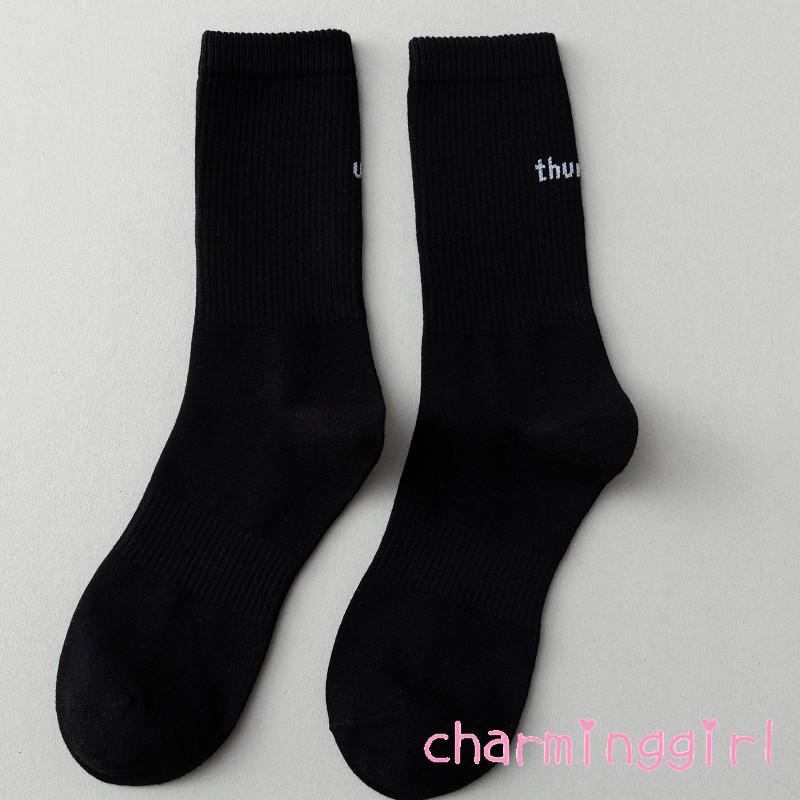 Vớ chạy bộ co giãn in chữ thiết kế đơn giản cho nữ