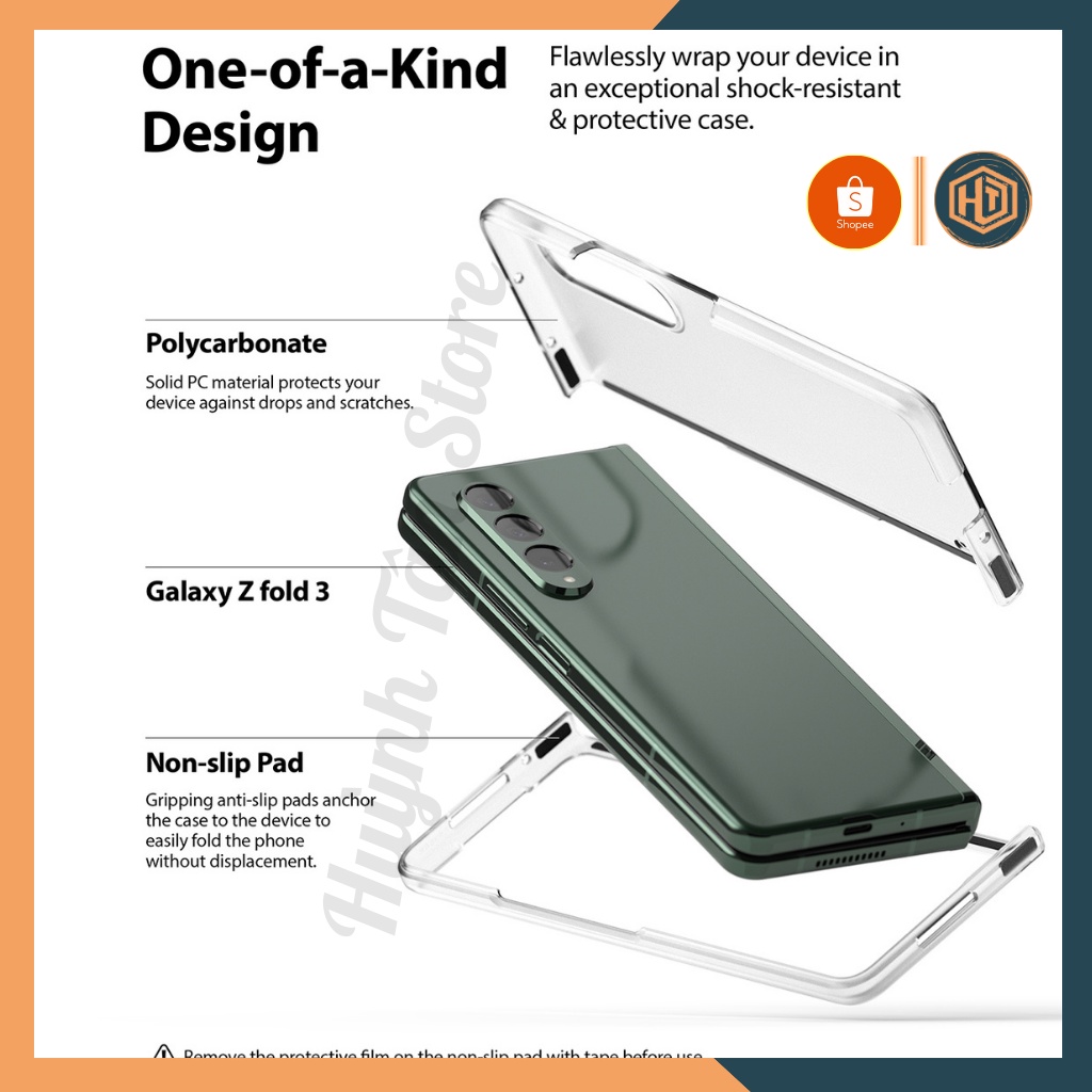 Ốp lưng điện thoại Samsung Galaxy Z Fold 3 chống sốc Ringke Fusion chính hãng Korea