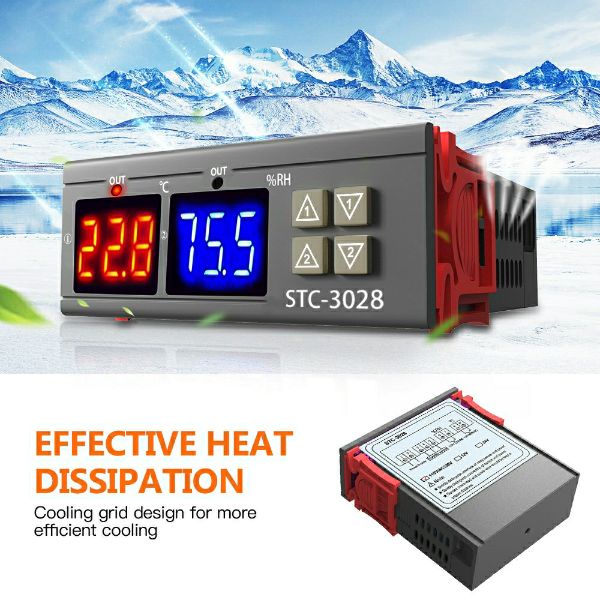 Bộ Điều Khiển Nhiệt Độ Độ Ẩm STC 3028