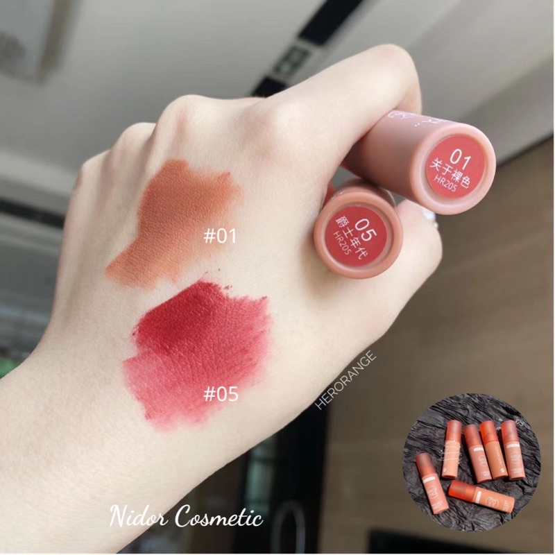 Son Kem HERORANGE Velvet Mist Thỏi Mini
