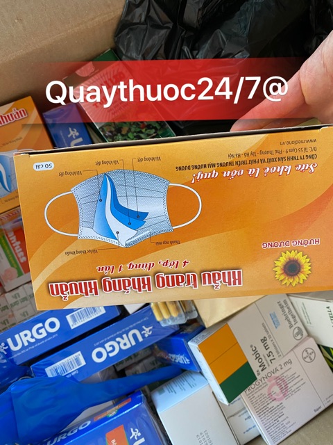 ✅✅KHẨU TRANG Y TẾ HƯỚNG DƯƠNG 4 LỚP (50 cái)