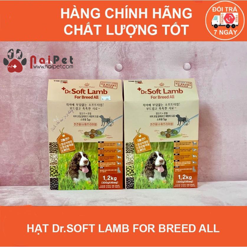 Thức Ăn Hạt Mềm Cho Chó Mọi Lứa Tuổi Vị Cừu Dr.Soft Lamb For Breed All Hộp 1.2kg