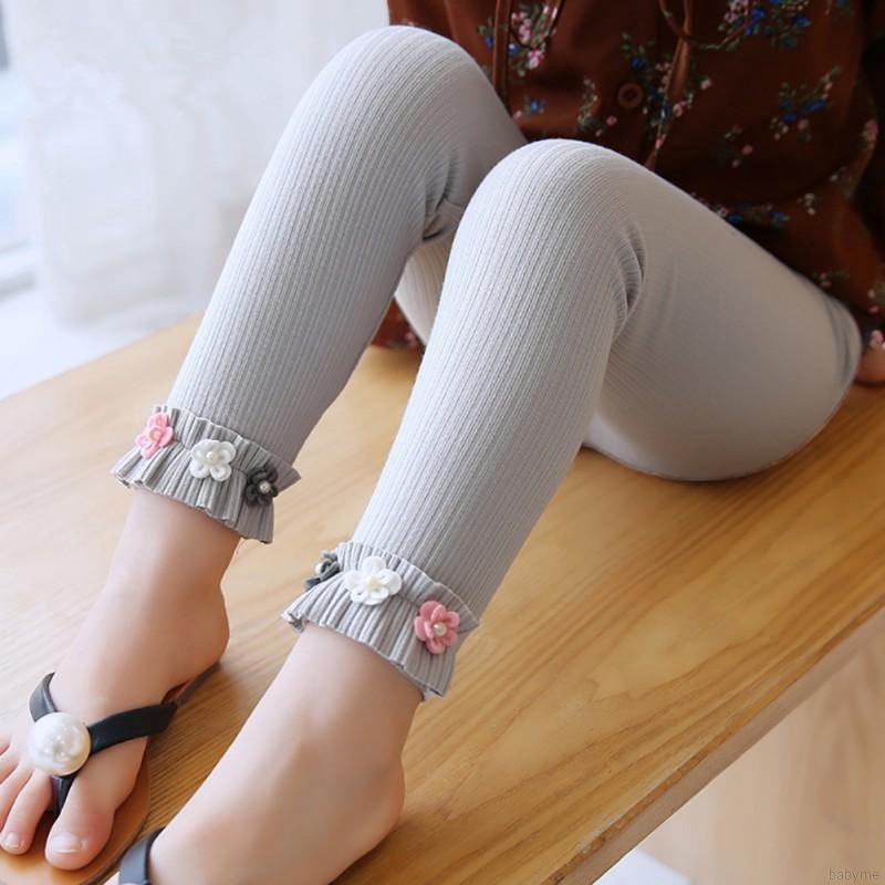 Quần legging in họa tiết hoa dành cho bé gái